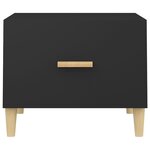 vidaXL Table basse Noir 50x50x40 cm Bois d'ingénierie
