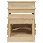 vidaXL Tables basses 3 Pièces chêne sonoma bois d'ingénierie