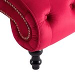 vidaXL Chaise longue Velours Rouge