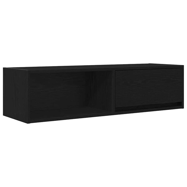 vidaXL Meuble TV chêne noir 100x31x25 5 cm bois d'ingénierie
