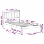 vidaXL Cadre de lit avec tête de lit rembourrée Taupe 100 x 200 cm