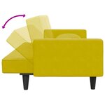 vidaXL Ensemble de canapés 2 Pièces avec coussins jaune velours