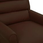 vidaXL Fauteuil de massage Marron Similicuir