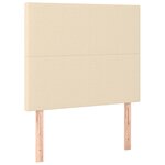 vidaXL Sommier à lattes de lit et matelas Crème 90x190 cm Tissu