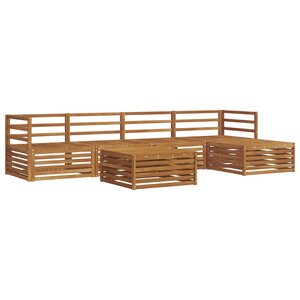 vidaXL Ensemble de canapés d'extérieur 6 pc Naturel