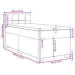 vidaXL Sommier à lattes de lit avec matelas Marron foncé 100x200 cm