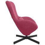 Fauteuil Œuf VidaXL en Velours Rouge Vin