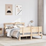 vidaXL Cadre de lit avec tête de lit sans matelas 150x200 cm