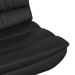 vidaXL Chaise pivotante Noir 63 x 75 x 76 cm Faux cuir