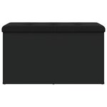 vidaXL Banc de rangement noir 82x42x45 cm bois d'ingénierie