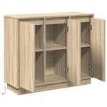 vidaXL Buffet LED Chêne Sonoma 90 x 32 x 75 cm Bois d'ingénierie