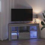 vidaXL Meuble TV LED d'Angle Gris Sonoma 106 x 40 x 50 cm