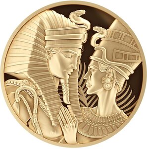 Monnaie AMENHOTEP AND NEFERTITI 1/4 Oz Or 200$ Liberia 2025 (PRÉCOMMANDE)