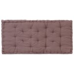 vidaXL Coussin de plancher de palette Coton 120x80x10 cm Taupe