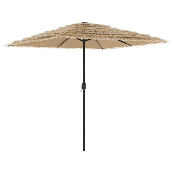 vidaXL Parasol de jardin avec LED et mât en acier marron 248x248x248cm
