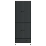 vidaXL Ensemble de Meubles 2 Pièces Noir Bois d'ingénierie