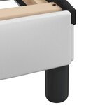vidaXL Lit avec matelas blanc et noir 140x190 cm similicuir