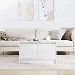 vidaXL Table basse avec tiroirs blanc 70 5x70x40 cm