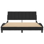 vidaXL Cadre de lit sans matelas Hanko noir 160x200 cm velours