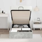 vidaXL Cadre de lit ottoman Gris béton 100 x 200 cm Bois d'ingénierie