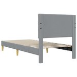 vidaXL Cadre de lit avec tête de lit Gris clair 80 x 200 cm Tissu
