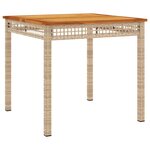 vidaXL Ensemble à manger de jardin avec coussins 5Pièces Beige poly rotin