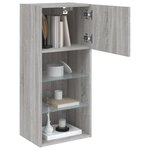 vidaXL Meubles TV avec lumières LED 2 Pièces sonoma gris 40 5x30x90 cm