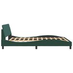 vidaXL Cadre de lit avec tête de lit Vert foncé 160x200 cm Velours