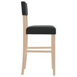 vidaXL Chaises de bar lot de 2 bois massif d'hévéa et similicuir