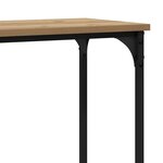 vidaXL Table console avec étagère chêne artisanal 160 x 29 x 80 cm