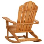 vidaXL Chaise à bascule de jardin Adirondack bois de teck massif