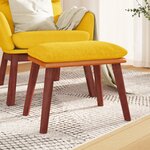 vidaXL Repose-pied Jaune moutarde 45x29 5x35 cm Tissu et similicuir