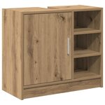 vidaXL Cabinet de Lavabo avec stockage Chêne artisanal 63 x 29 x 55 cm