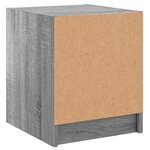 vidaXL Table de chevet avec porte en verre sonoma gris 35x37x42 cm