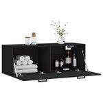vidaXL Armoire murale noir 100x36 5x35 cm bois d'ingénierie