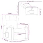 vidaXL Fauteuil de massage inclinable Rouge bordeaux Tissu