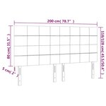 vidaXL Tête de lit à LED Vert foncé 200x5x118/128 cm Velours