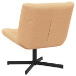 vidaXL Chaise pivotante Beige 63 x 75 x 76 cm Peau de mouton