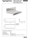 Etagère, porte-objet NIVA en acier inoxydable avec adhésive 18 x5 x9,7 cm