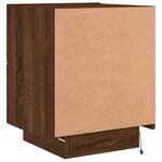 vidaXL Armoires de chevet et lumières LED 2 Pièces chêne marron