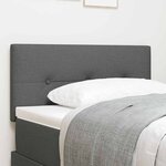 vidaXL Tête de Lit LED avec des lumières à LED Gris foncé 80 cm tissu
