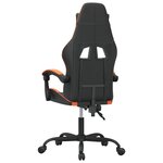 vidaXL Chaise de jeu pivotante Noir et orange Similicuir