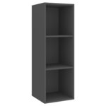 vidaXL Ensemble de meubles TV 2 Pièces Gris Bois d'ingénierie