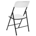 vidaXL Chaises de jardin pliables lot de 4 PEHD Blanc