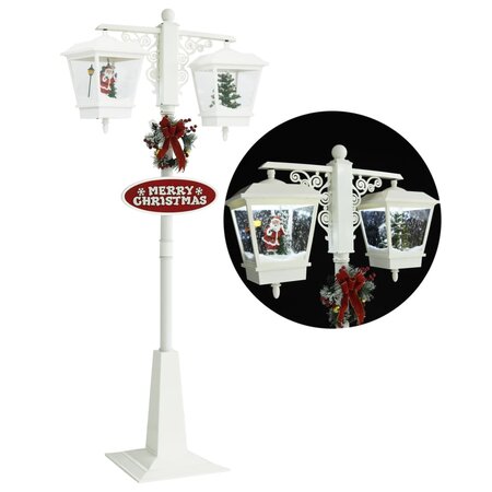 vidaXL Lampadaire avec Père Noël Blanc et rouge 81x40x188 cm PVC