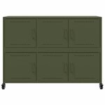 vidaXL Buffet vert olive 100 5x39x72 cm acier