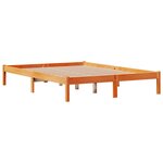 vidaXL Cadre de lit et tête de lit sans matelas cire marron 150x200 cm