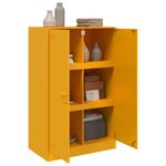vidaXL Buffet jaune moutarde 67x39x107 cm acier