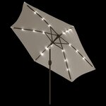 vidaXL Parasol de jardin en porte-à-faux avec LED 3 m blanc sable