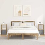 vidaXL Table de chevet 2 Pièces Chêne artisanal 30 5 x 27 x 59 5 cm